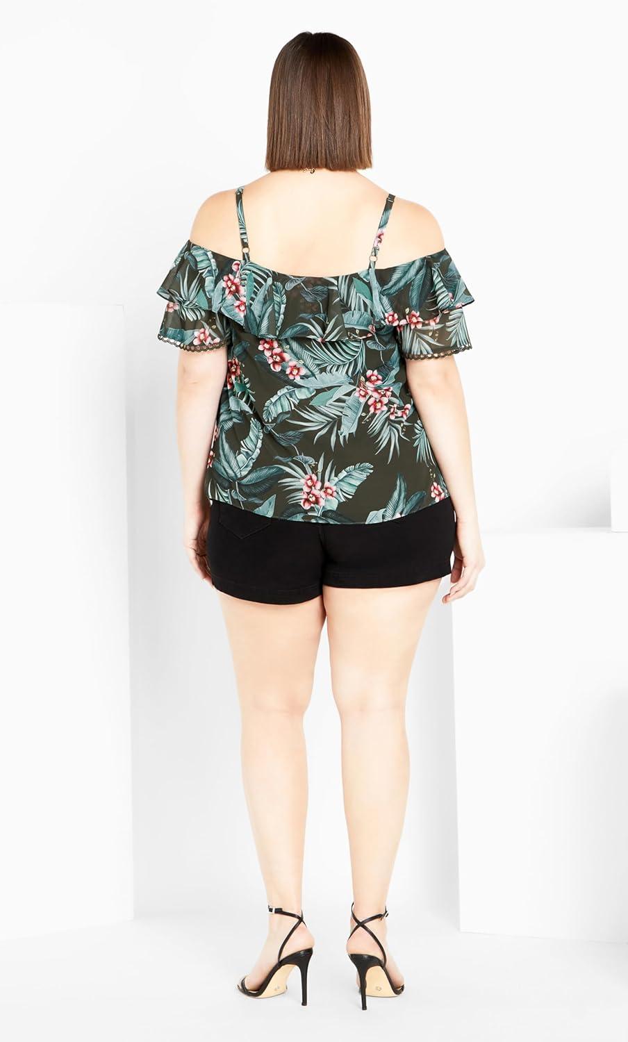 image:imageCity Chic Womens Plus Size Top Phoebe PrintJungle Maya Orchid