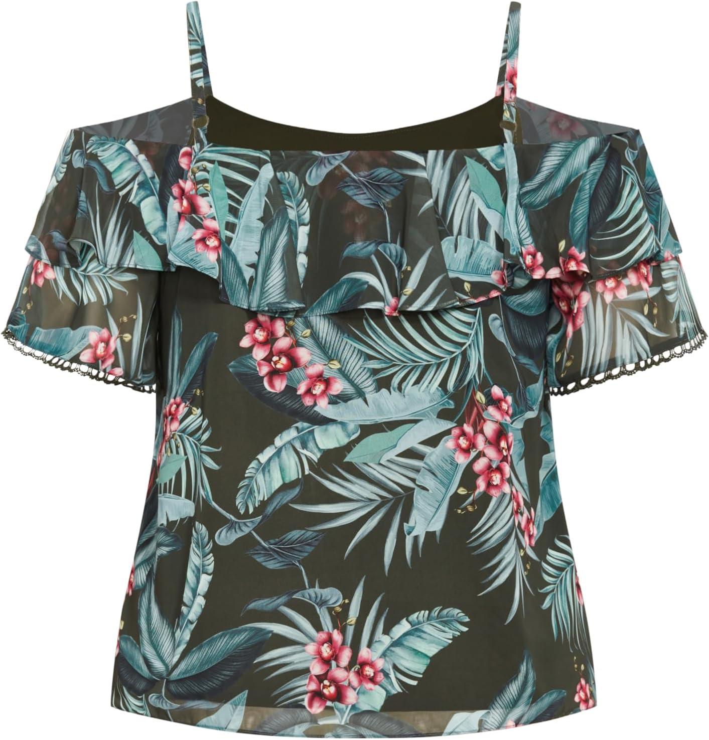 image:imageCity Chic Womens Plus Size Top Phoebe PrintJungle Maya Orchid