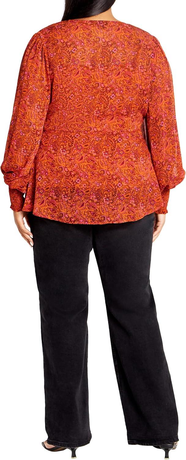image:imageCity Chic Womens Plus Size Top Alexis PRTRetro Paisley