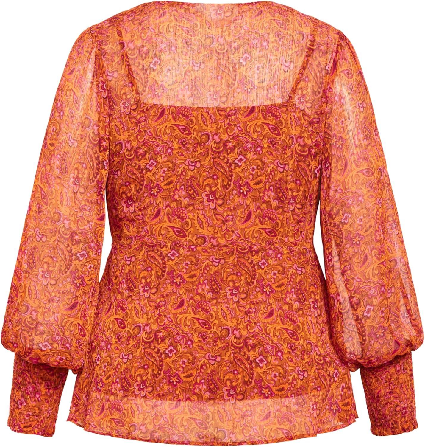 image:imageCity Chic Womens Plus Size Top Alexis PRTRetro Paisley