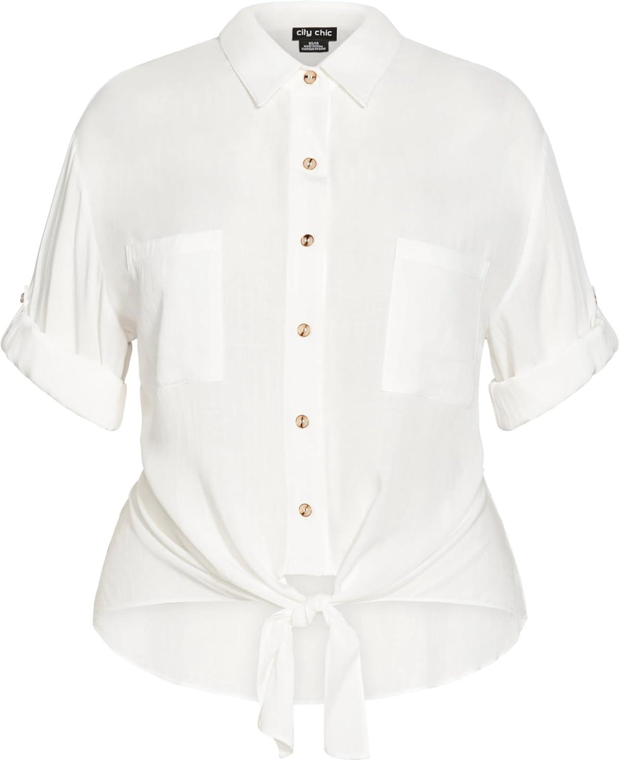 image:imageCity Chic Womens Plus Size Tropical Tie TopCloud Dancer
