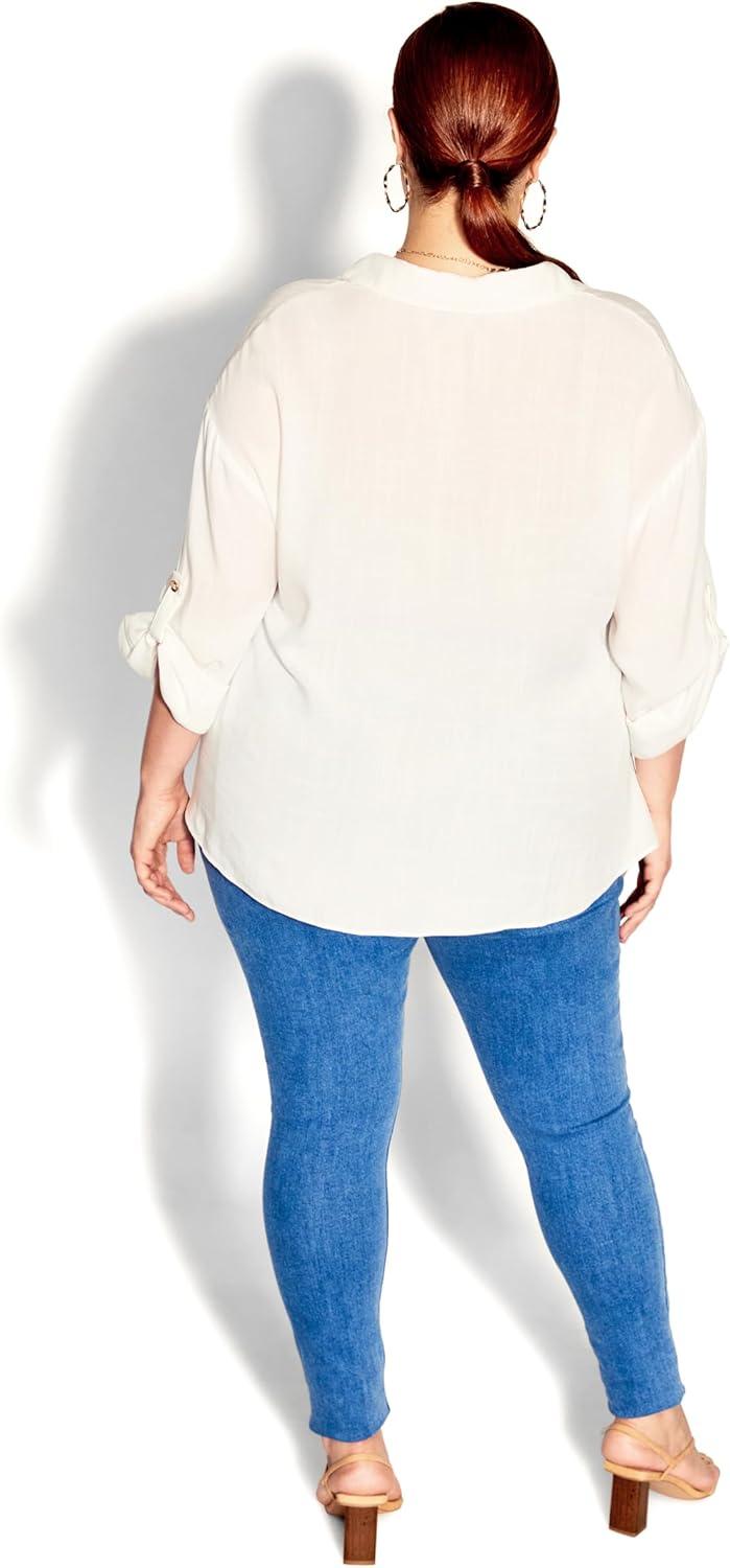 image:imageCity Chic Womens Plus Size Tropical Tie TopCloud Dancer
