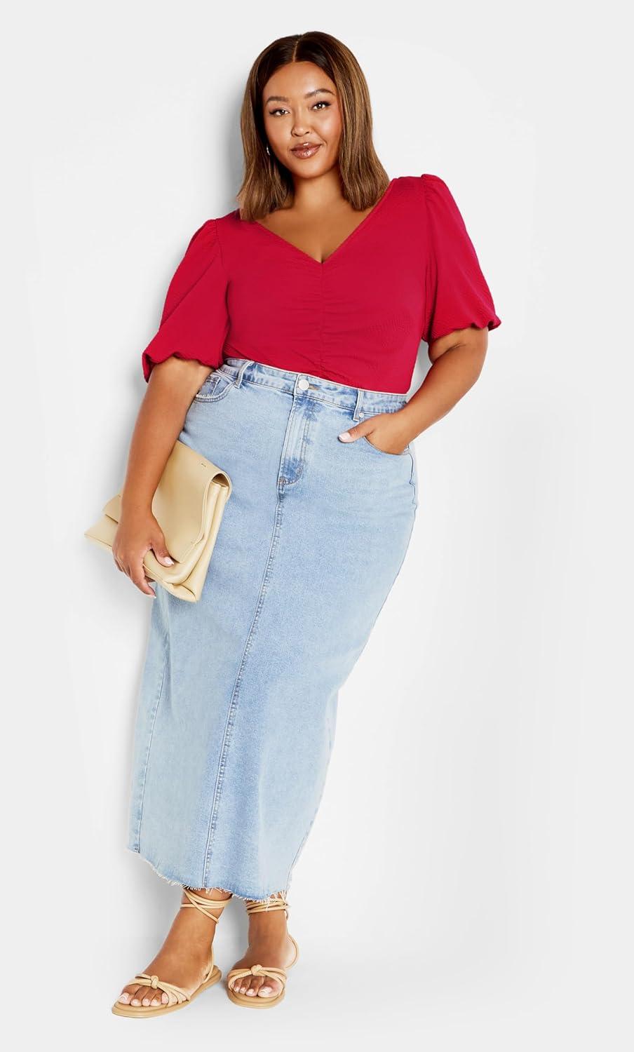 image:imageCity Chic Womens Selina TopRaspberry