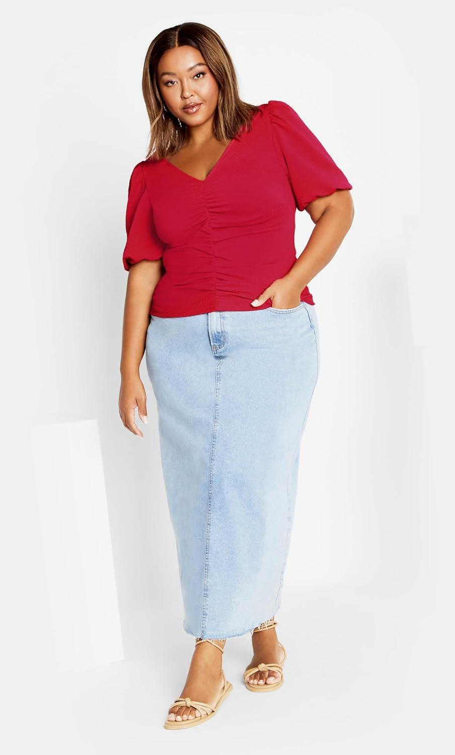 image:imageCity Chic Womens Selina TopRaspberry