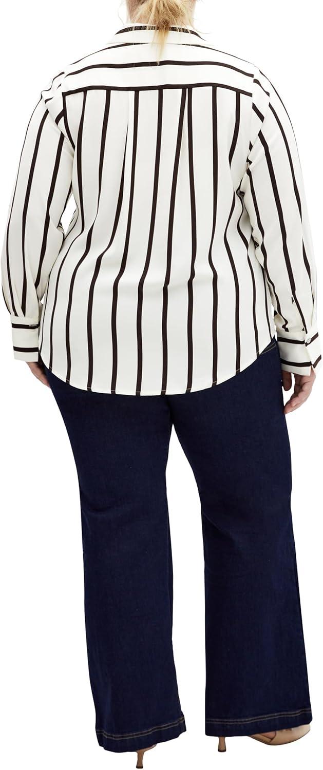 image:imageCity Chic Womens Shirt Trig LanePearlChoc Stripe