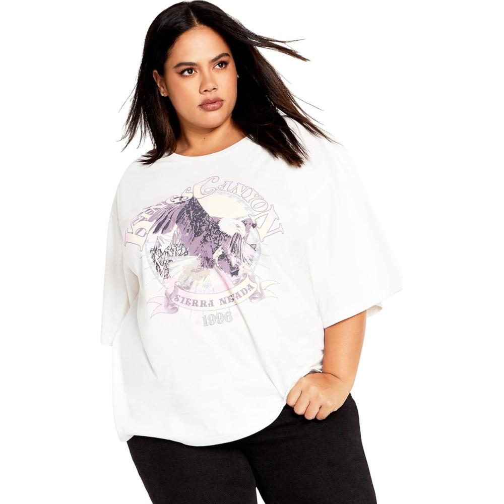 image:imageCITY CHIC Plus Size Tee Oversized Outlaw TeeCloud Kings Canyon