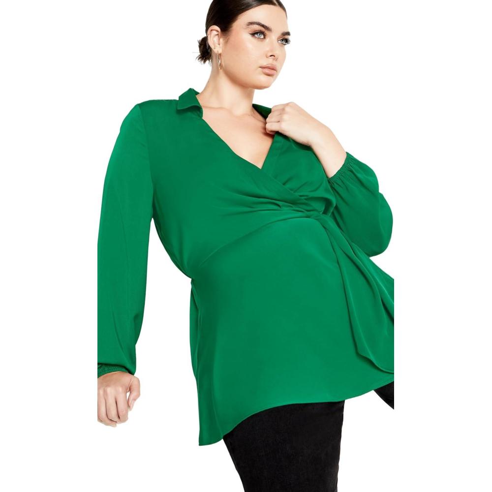 image:imageCity Chic Womens Apparel Womens Plus Size TunicGreen