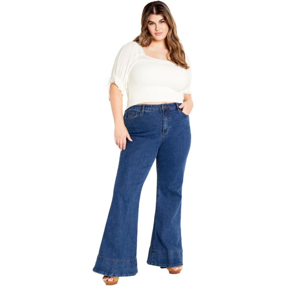 image:imageCity Chic Womens Plus Size Aurora Plain TopIvory