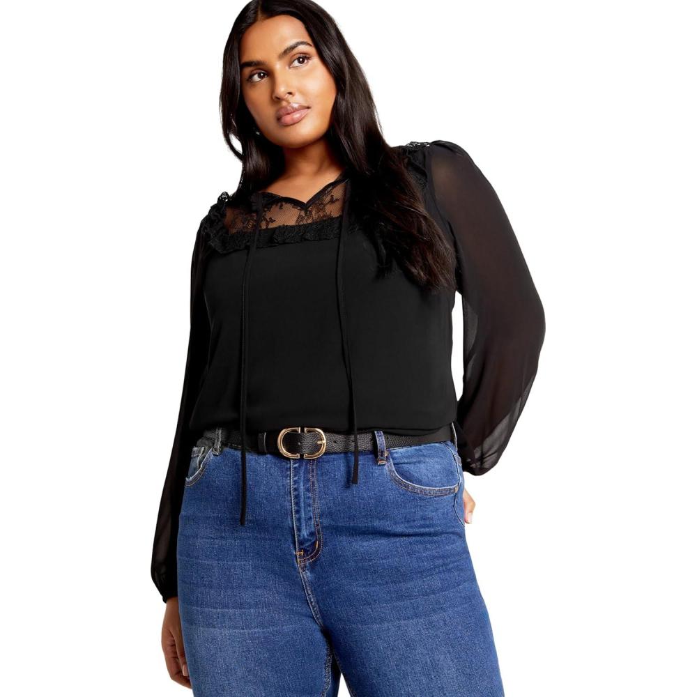 image:imageCity Chic Womens Plus Size Greta TopBlack