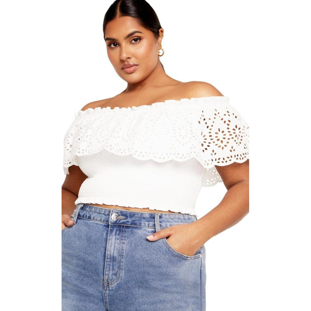 image:imageCity Chic Womens Plus Size Jayde TopIvory