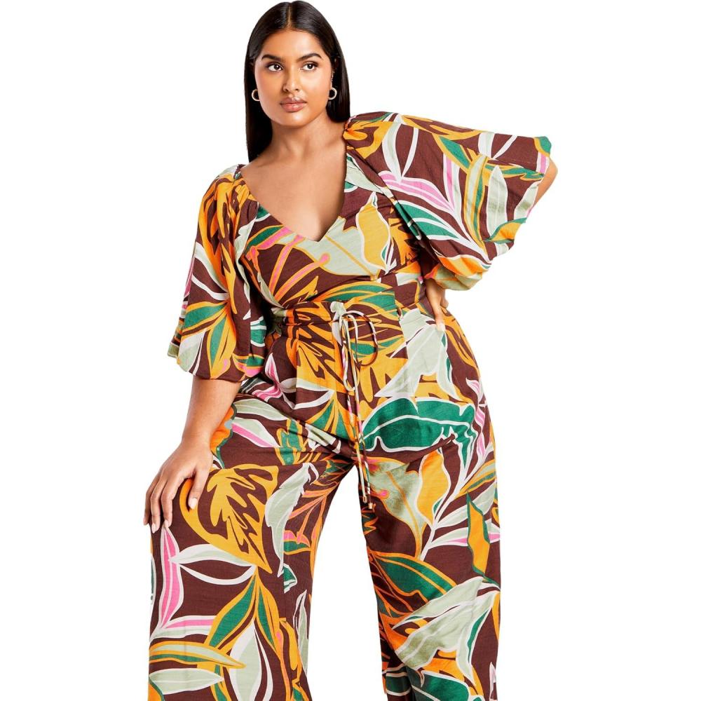 image:imageCity Chic Womens Plus Size Peta Print TopOpulent Foligae