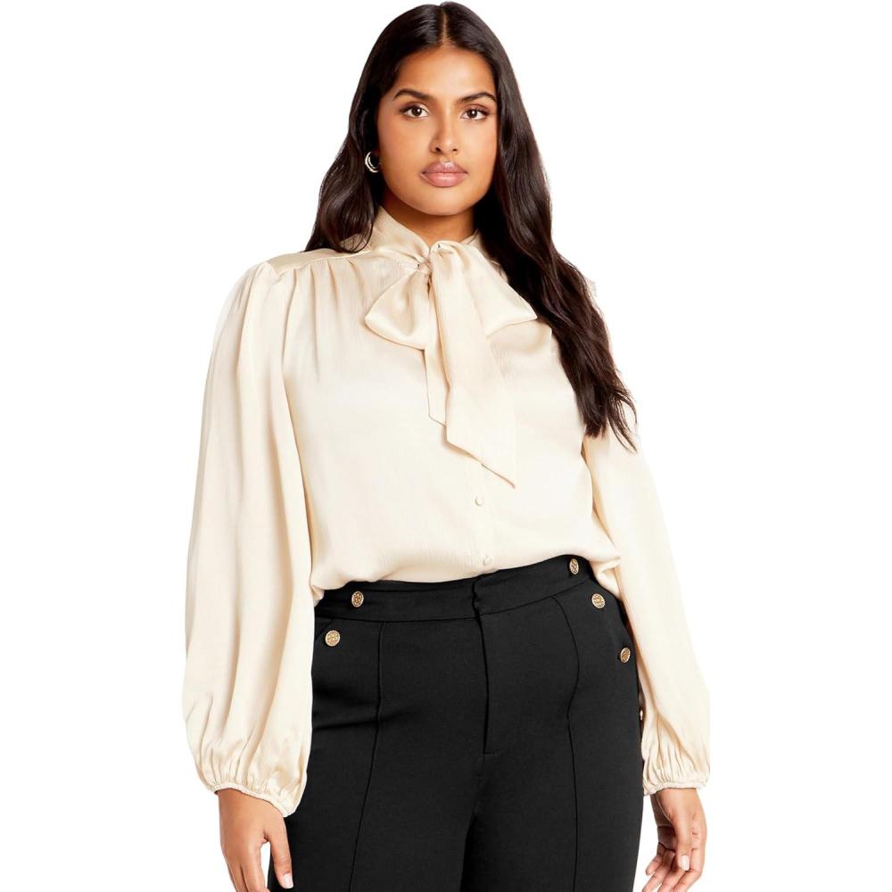 image:imageCity Chic Womens Plus Size Shirt AriaChampagne