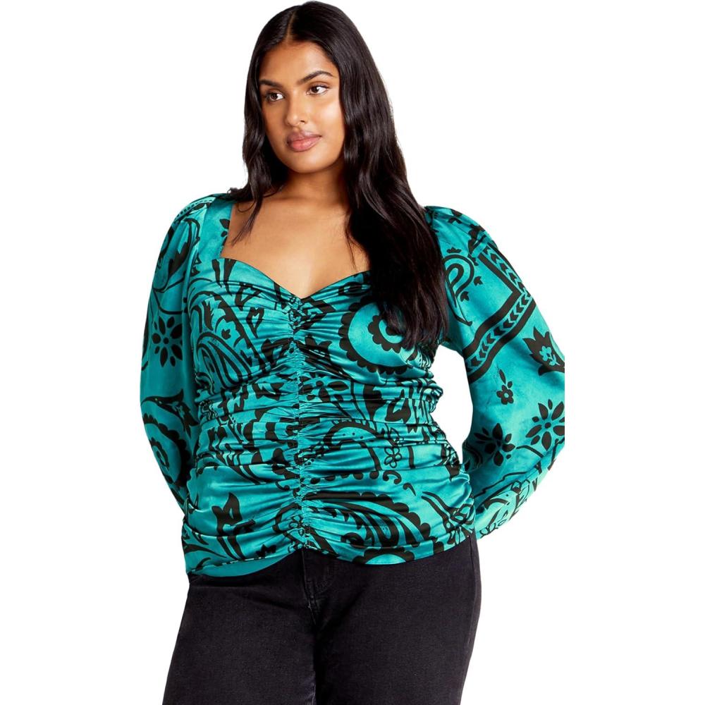 image:imageCity Chic Womens Plus Size Sienna Print Top