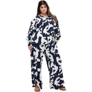 City Chic Plus Size Shirt, Enya Print Shirt(Geo Scarf)