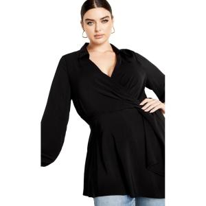 City Chic Women’s Apparel Women’s Plus Size Tunic..(Black)