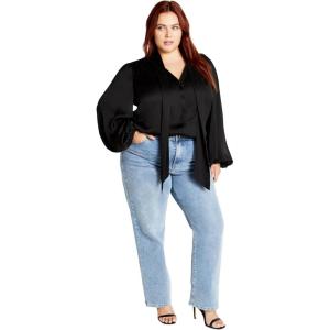 City Chic Women’s Plus Size Shirt – Aria(Black)