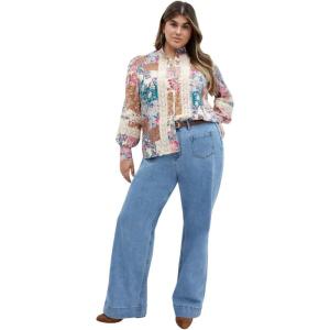 City Chic Women’s Plus Size Shirt – Whimsical Print(Whimsical)