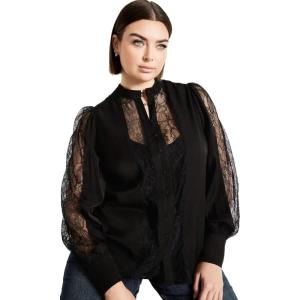 City Chic Women’s Plus Size Top – Georgia(Black)