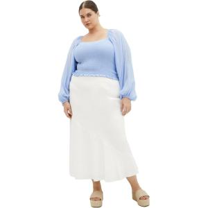 City Chic Women’s Plus Size Top – Rowy(Sky Blue)