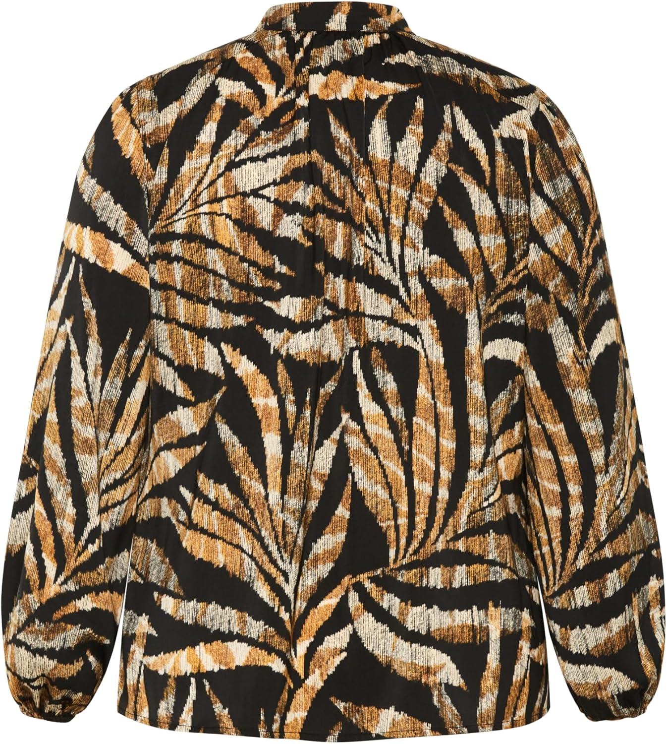 image:imageCity Chic Womens City Chic Plus Size Shirt Elia PRTEtched Palm