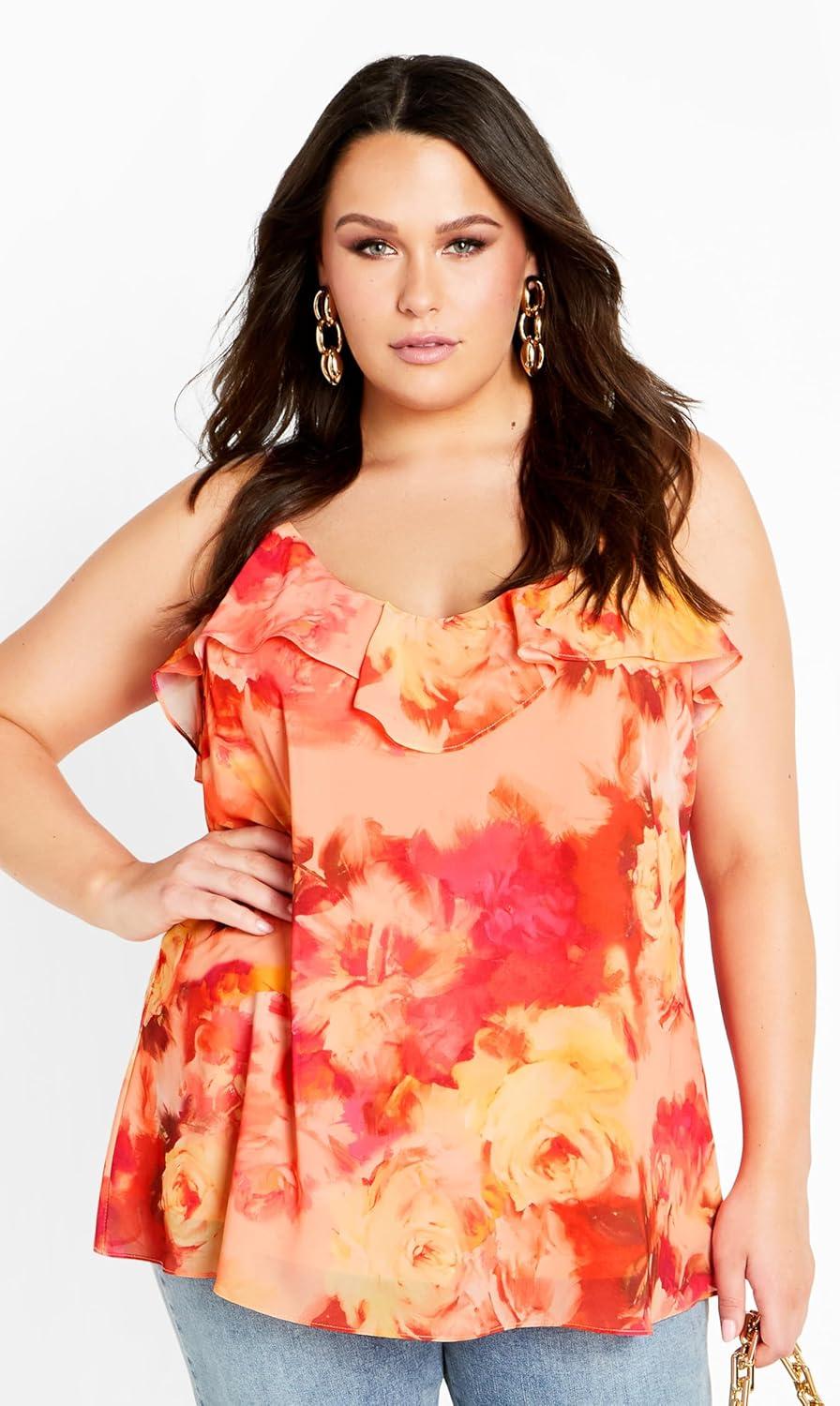 image:imageCity Chic Womens Mischa Print TopLamour