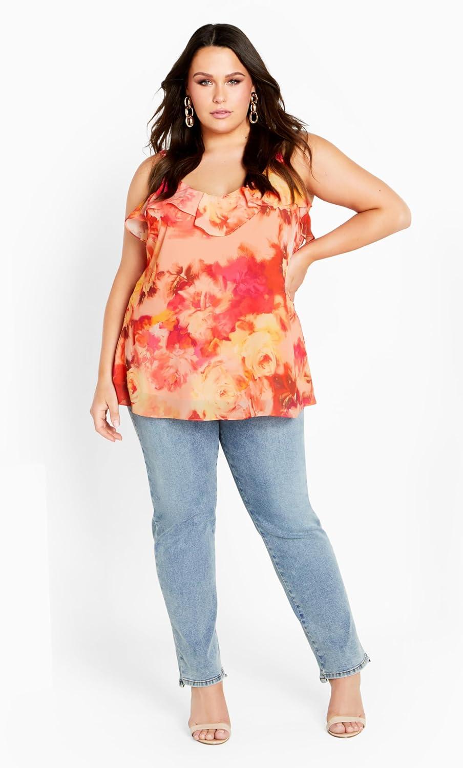 image:imageCity Chic Womens Mischa Print TopLamour