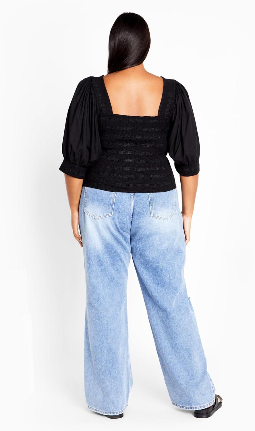image:imageCity Chic Womens Plus Size Flora Plain Top