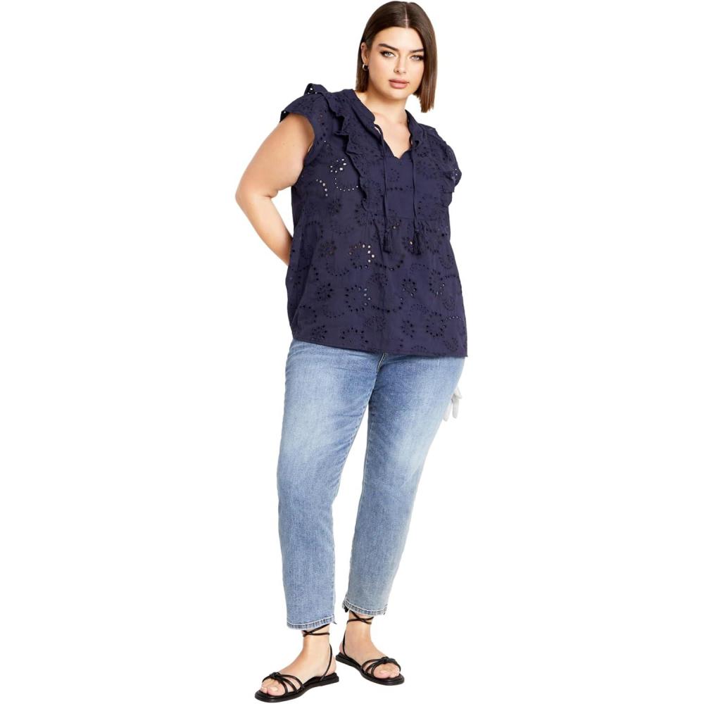 image:imageCity Chic Womens Plus Size Casey TopNavy