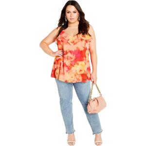 City Chic Women’s Mischa Print Top(L’amour)
