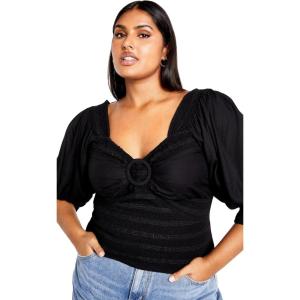 City Chic Women’s Plus Size Flora Plain Top