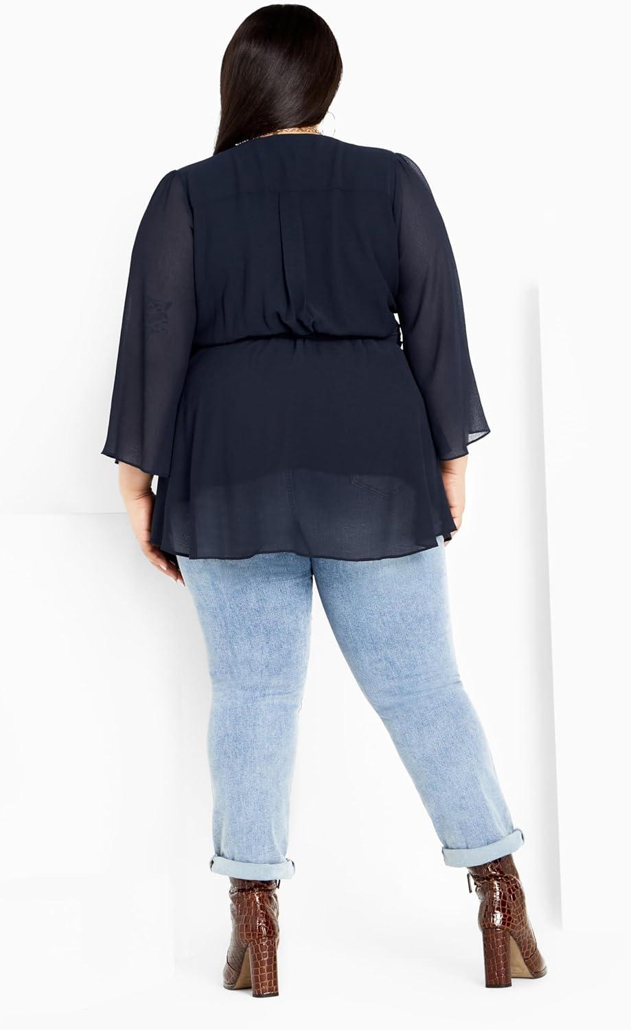image:imageCity Chic Womens Plus Size Top AryaNavy