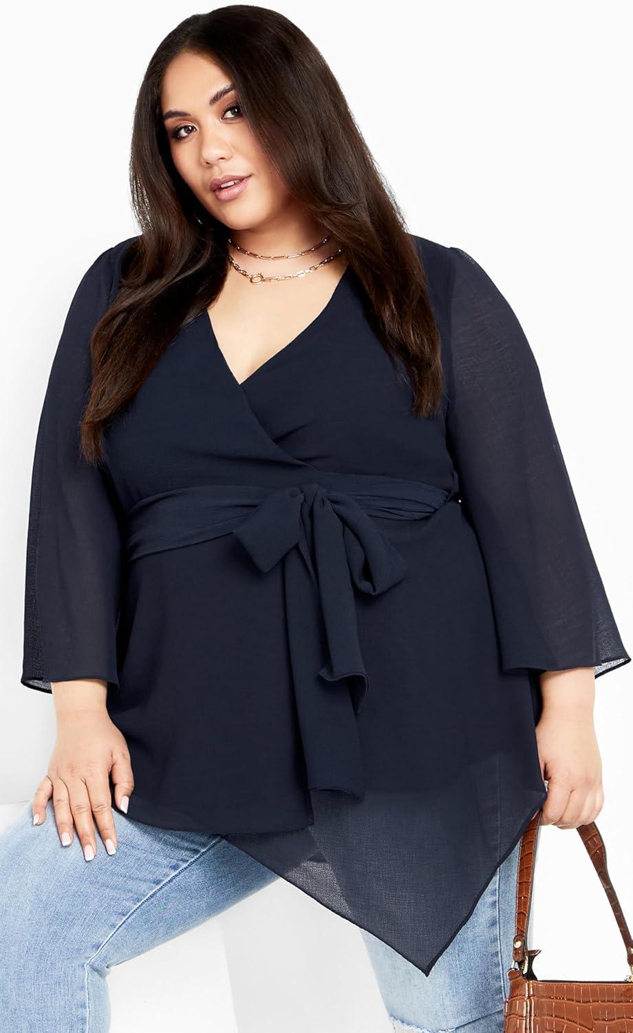 image:imageCity Chic Womens Plus Size Top AryaNavy