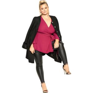 City Chic Women’s Plus Size Top – Arya(Sangria)