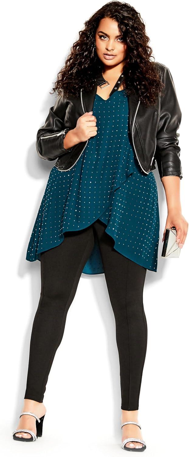 image:imageCity Chic Womens Plus Size Cami Hi Lo ShineEmerald