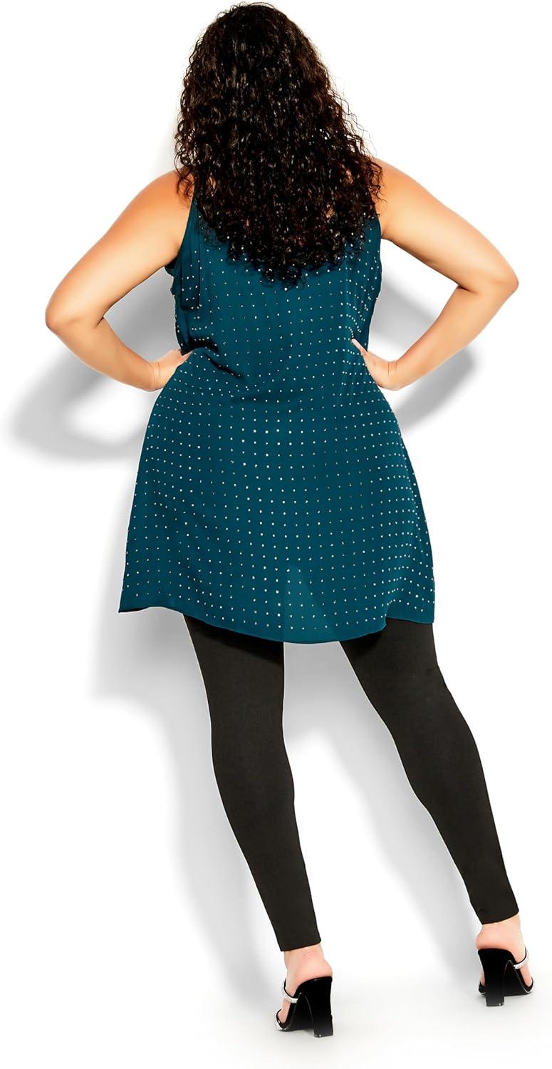 image:imageCity Chic Womens Plus Size Cami Hi Lo ShineEmerald