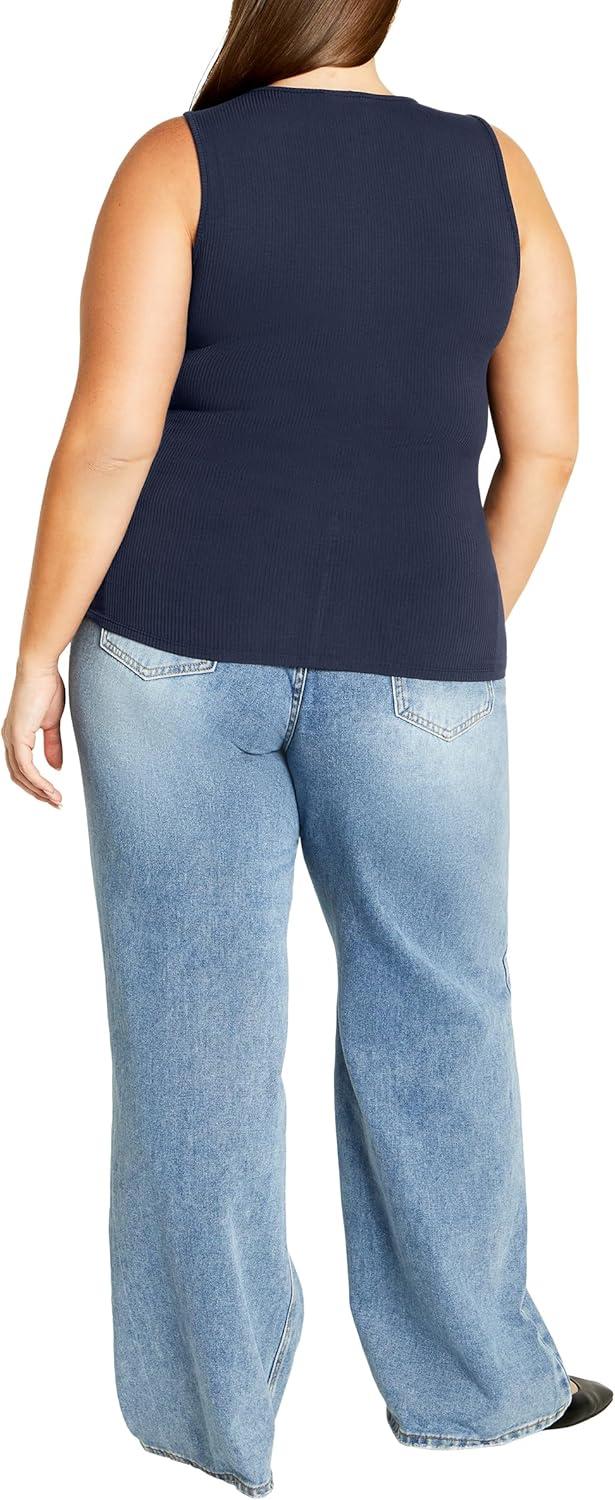image:imageCity Chic Womens Plus Size Daisy TankNavy