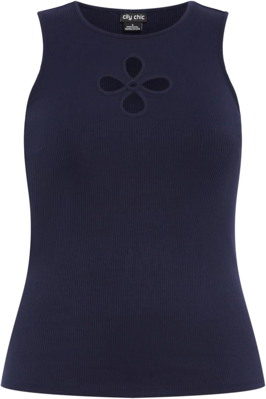 image:imageCity Chic Womens Plus Size Daisy TankNavy
