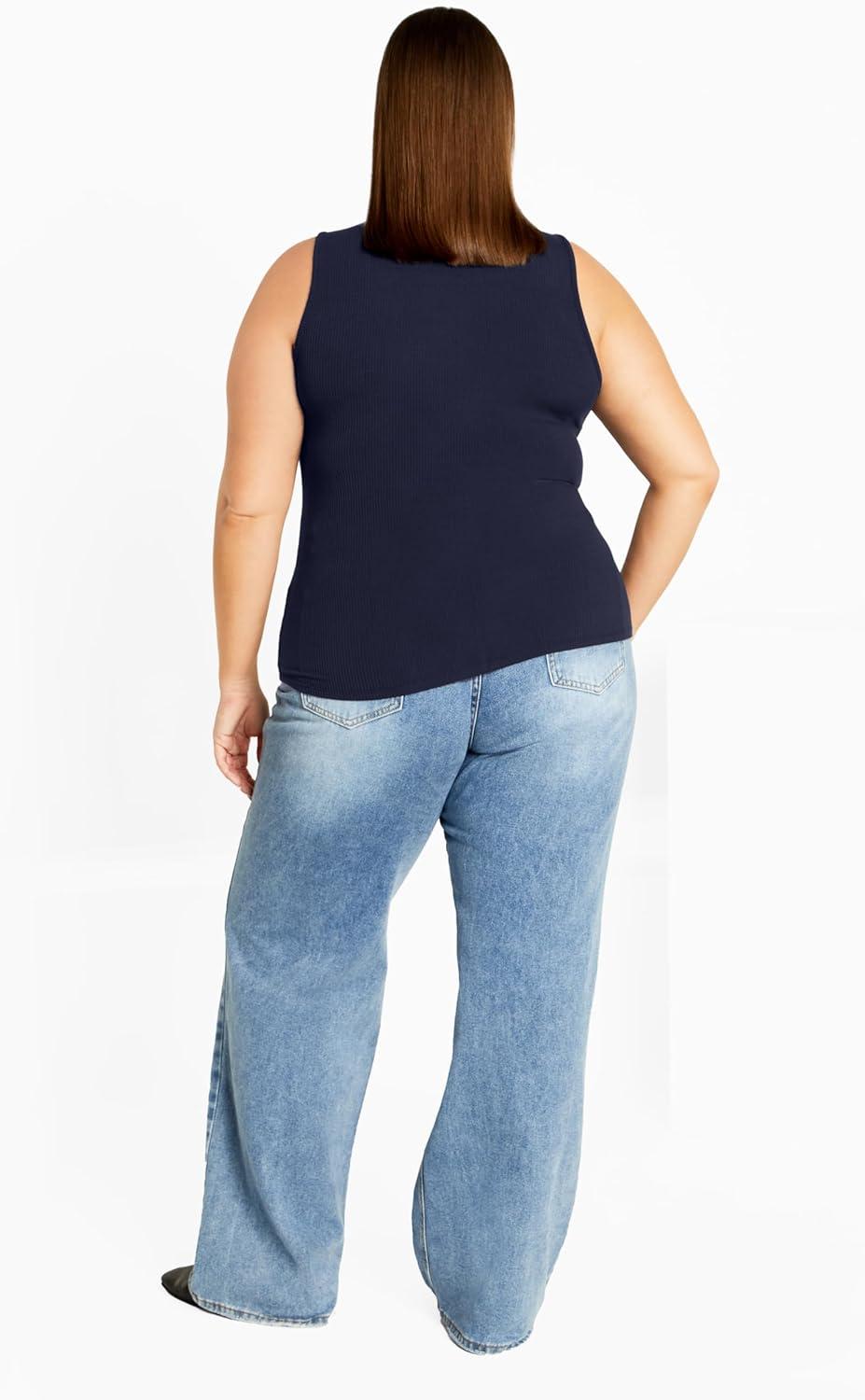 image:imageCity Chic Womens Plus Size Daisy TankNavy