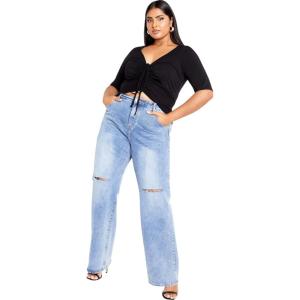 City Chic Plus Size Top, Marianna Top(Black)