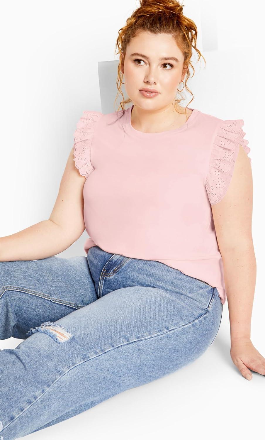 image:imageCity Chic Plus Size Top Darcy TopBlush