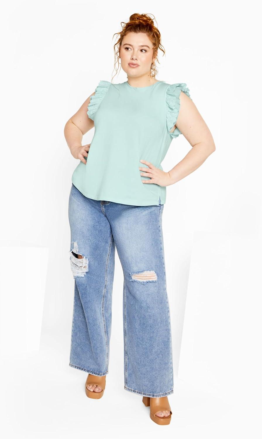 image:imageCity Chic Plus Size Top Darcy TopSeafoam