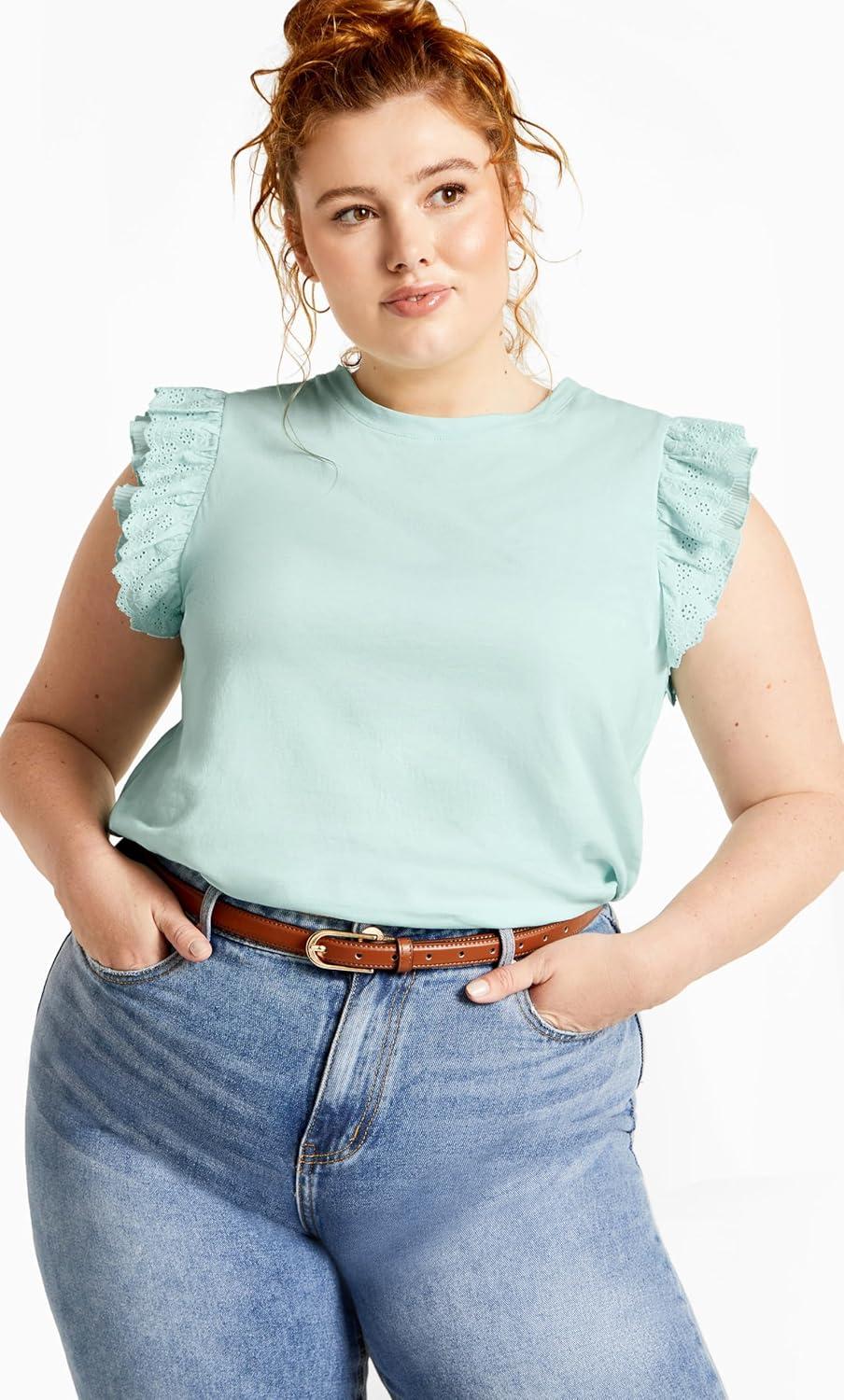 image:imageCity Chic Plus Size Top Darcy TopSeafoam