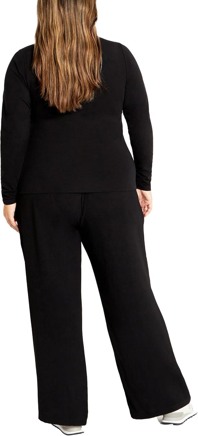 image:imageCity Chic Plus Size Top Liz Scoop TopBlack