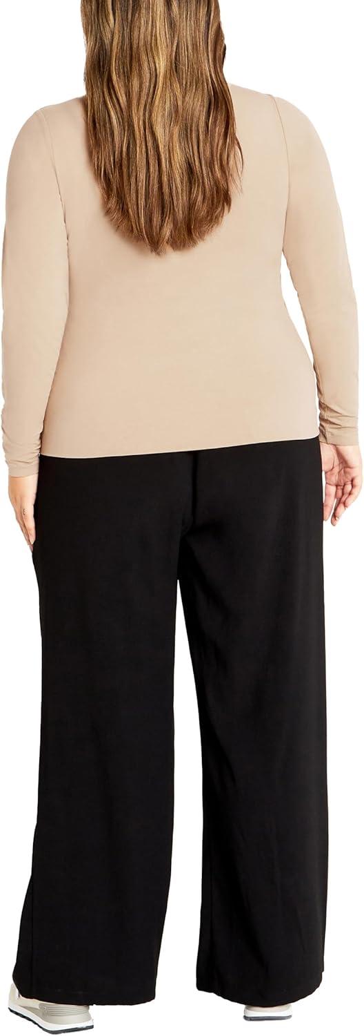 image:imageCity Chic Plus Size Top Liz Scoop TopLatte