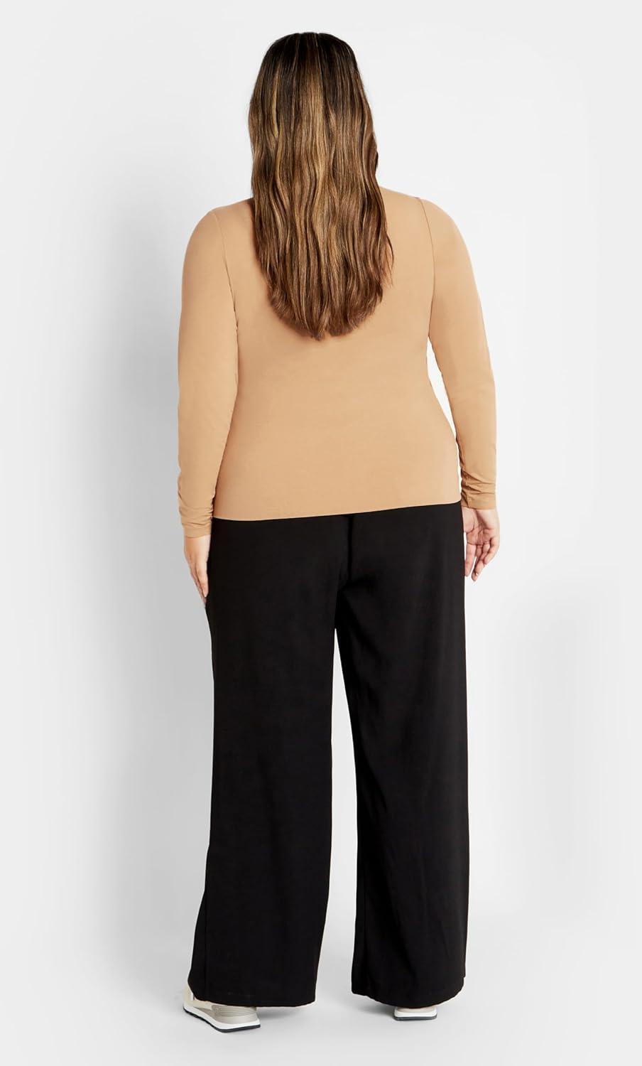 image:imageCity Chic Plus Size Top Liz Scoop TopLatte
