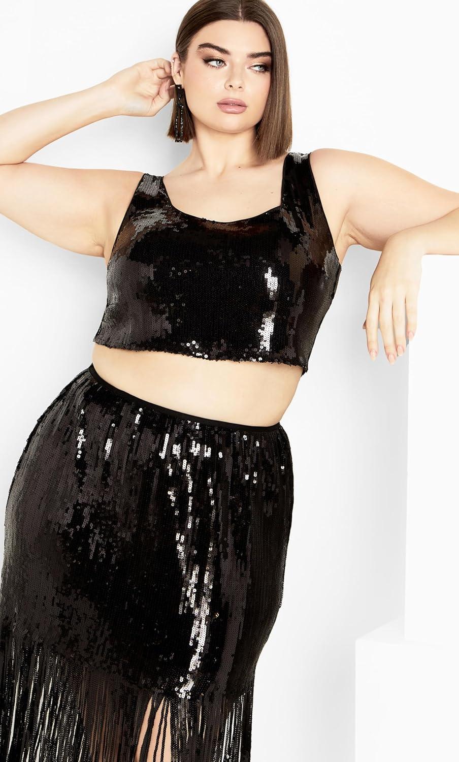 image:imageCity Chic Plus Size Top Savanna TopBlack