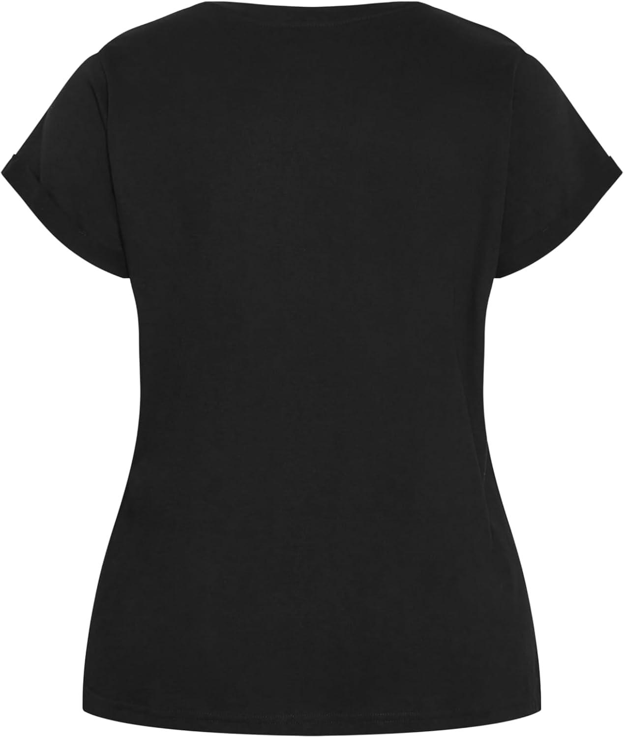 image:imageCity Chic Womens Plus Size Cuffed Sleeve TeeBlk Love
