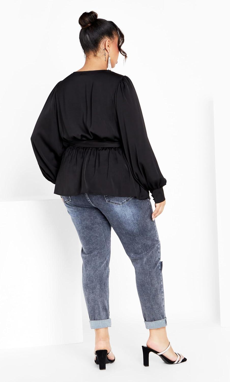 image:imageCity Chic Womens Plus Size Opulent TopBlack