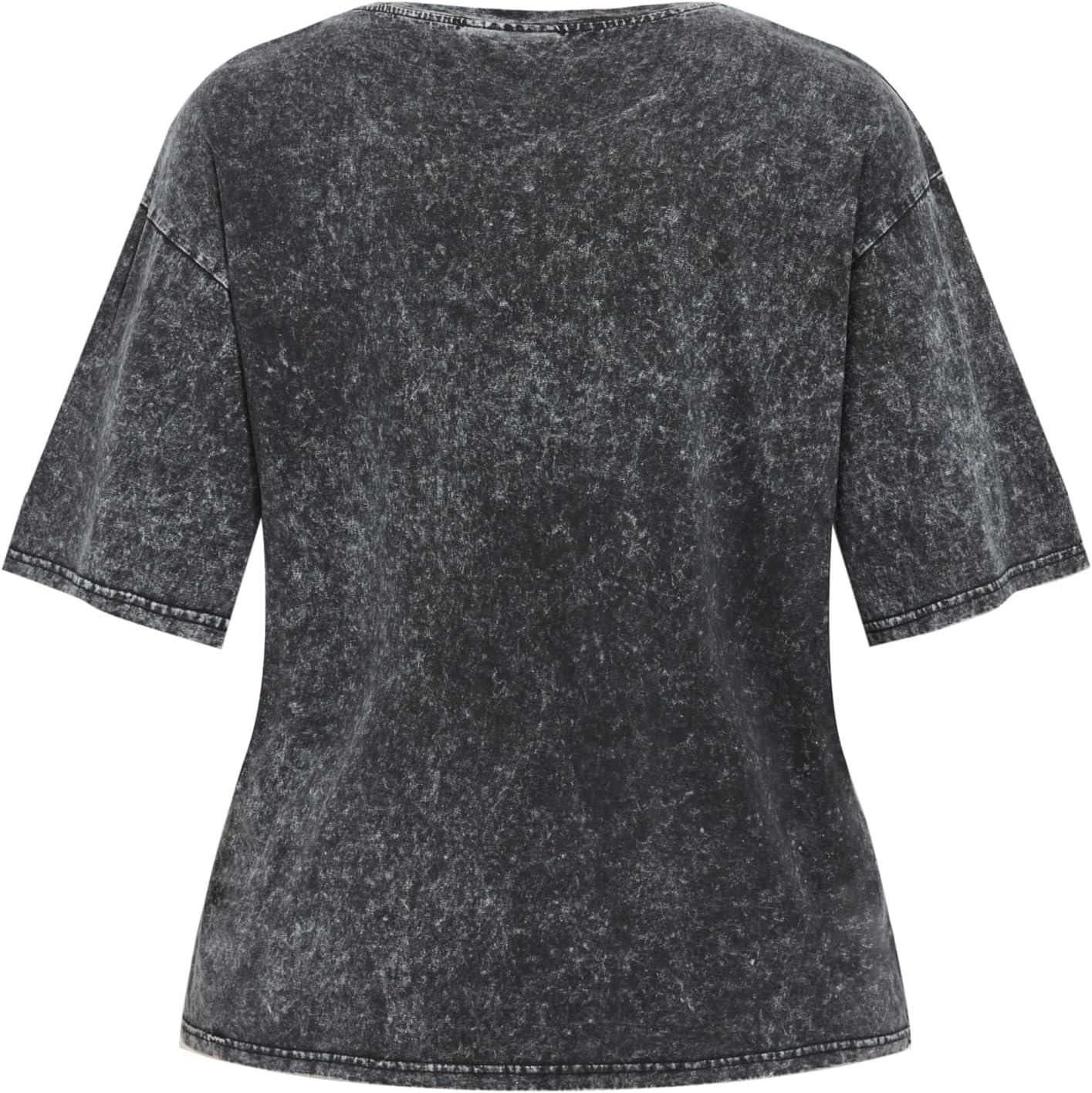 image:imageCity Chic Womens Plus Size Oversized Wash TeeBlk Forbidden