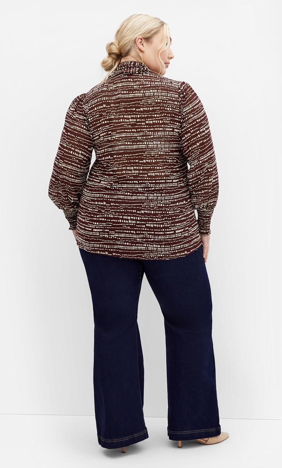 image:imageCity Chic Womens Plus Size Shirt Elm CourtColour Noise